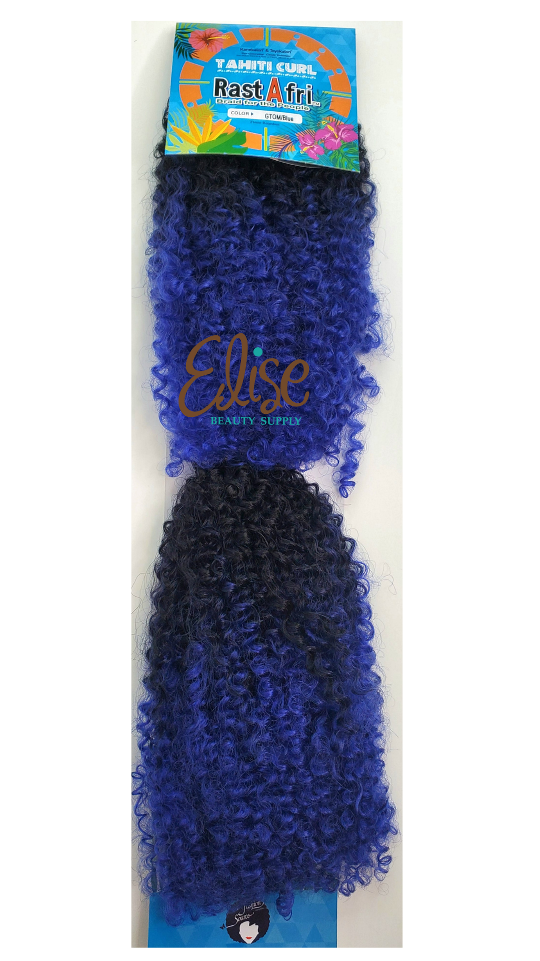 RastAfri Tahiti Curl Crochet Braid GTOM Blue