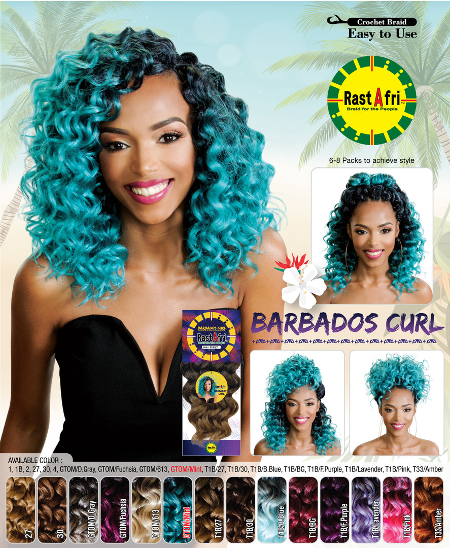 RastAfri Barbados Curl Crochet Hair