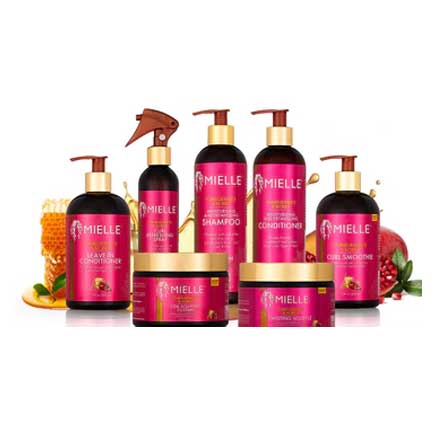 Mielle Pomegranate and Honey Collection: curl smoothie, leave in conditioner, twist souffle, curl defining mousse.