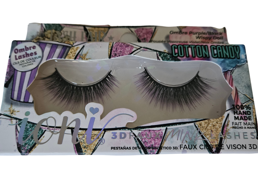 Ioni strip eyelashes ombre purple black