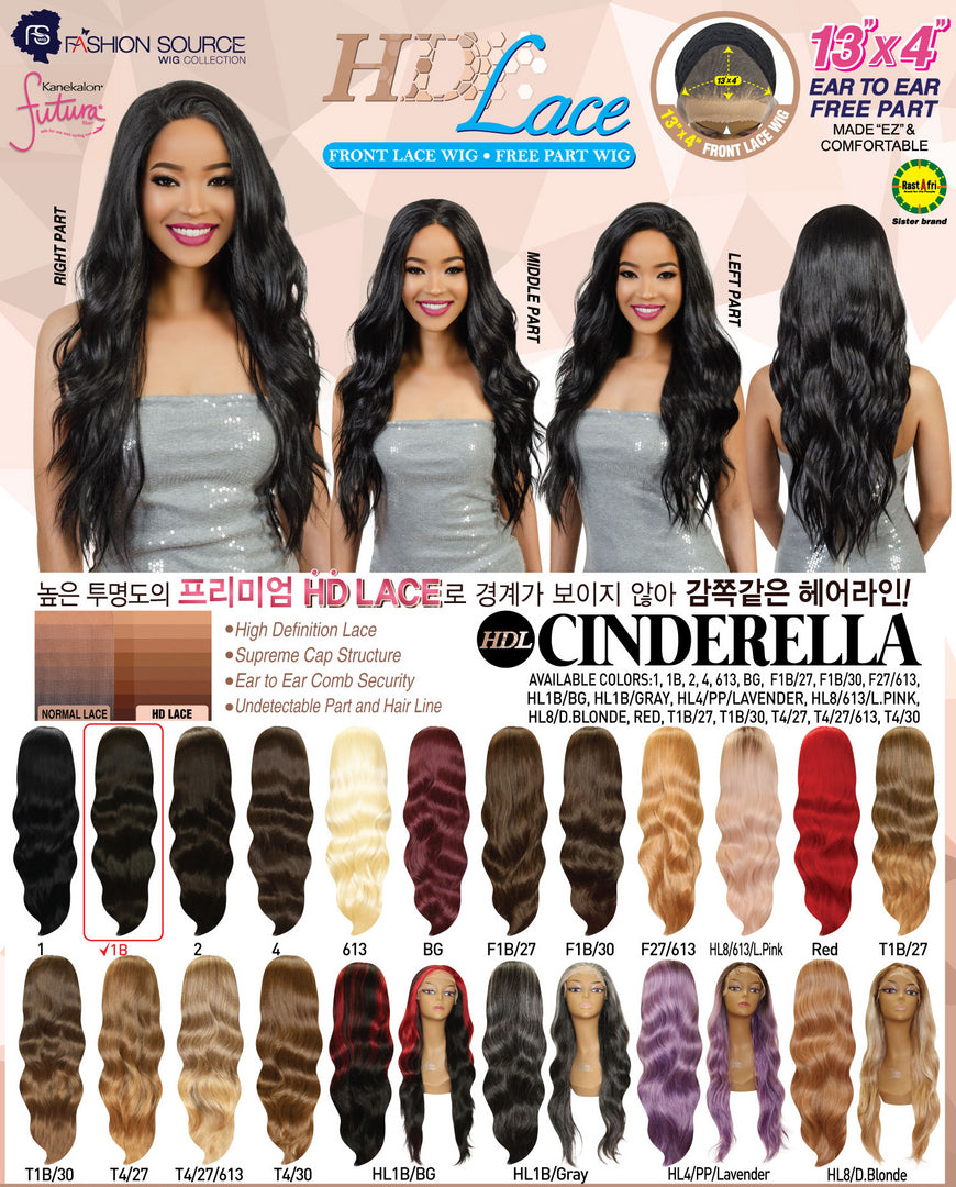 Synthetic lace front wig HD Lace Cinderella