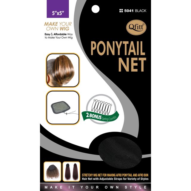 Qfitt ponytail net 5041 Black