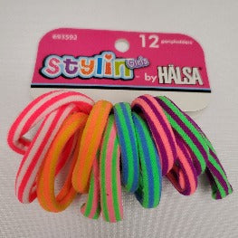 Girls ponytail holders 12pc. Multi colored clasp free