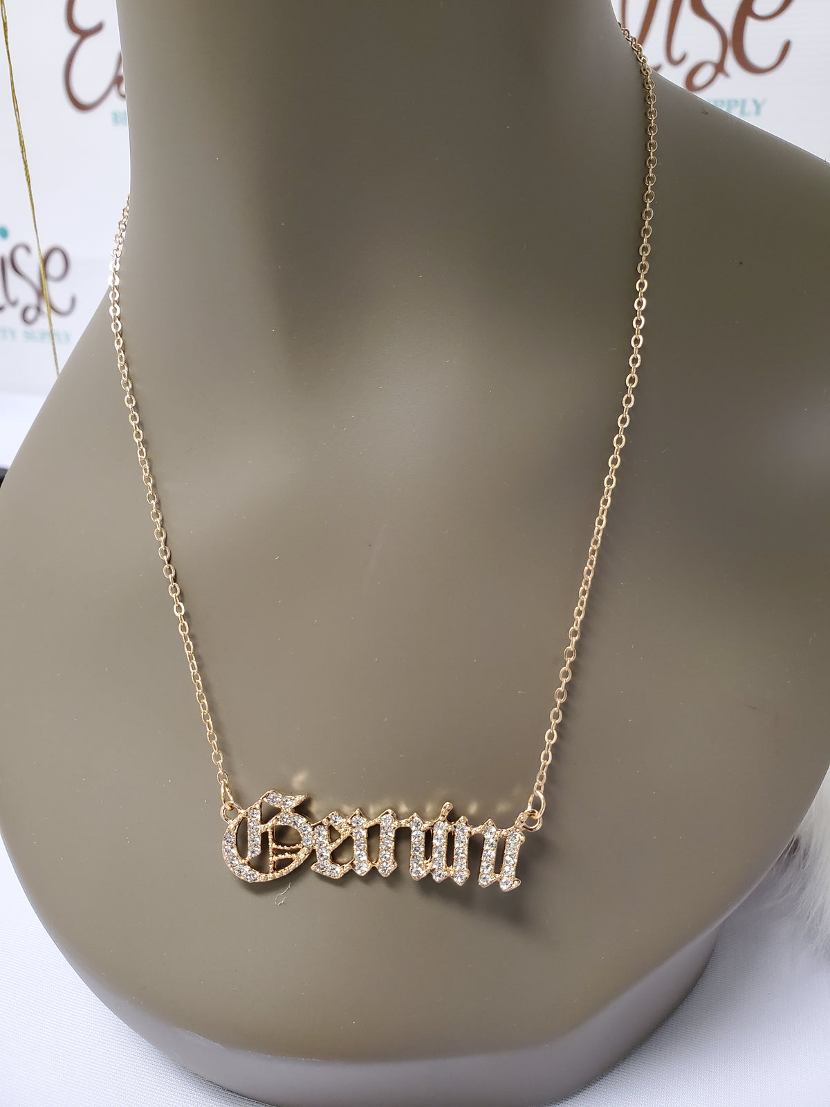Gemini Necklace Gold tone