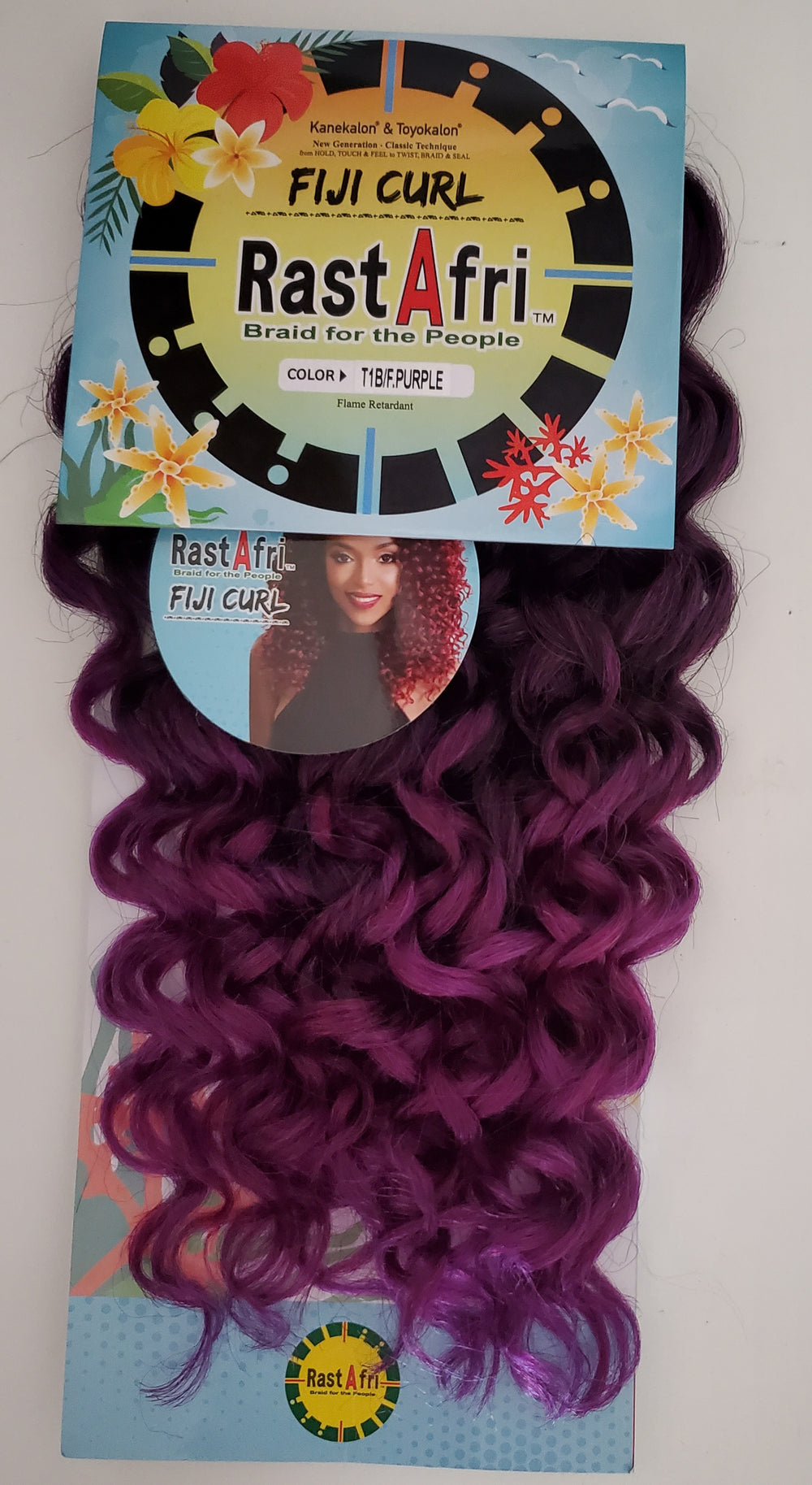 Fiji Curl -crochet hair - Figi Curl-  1B/Purple