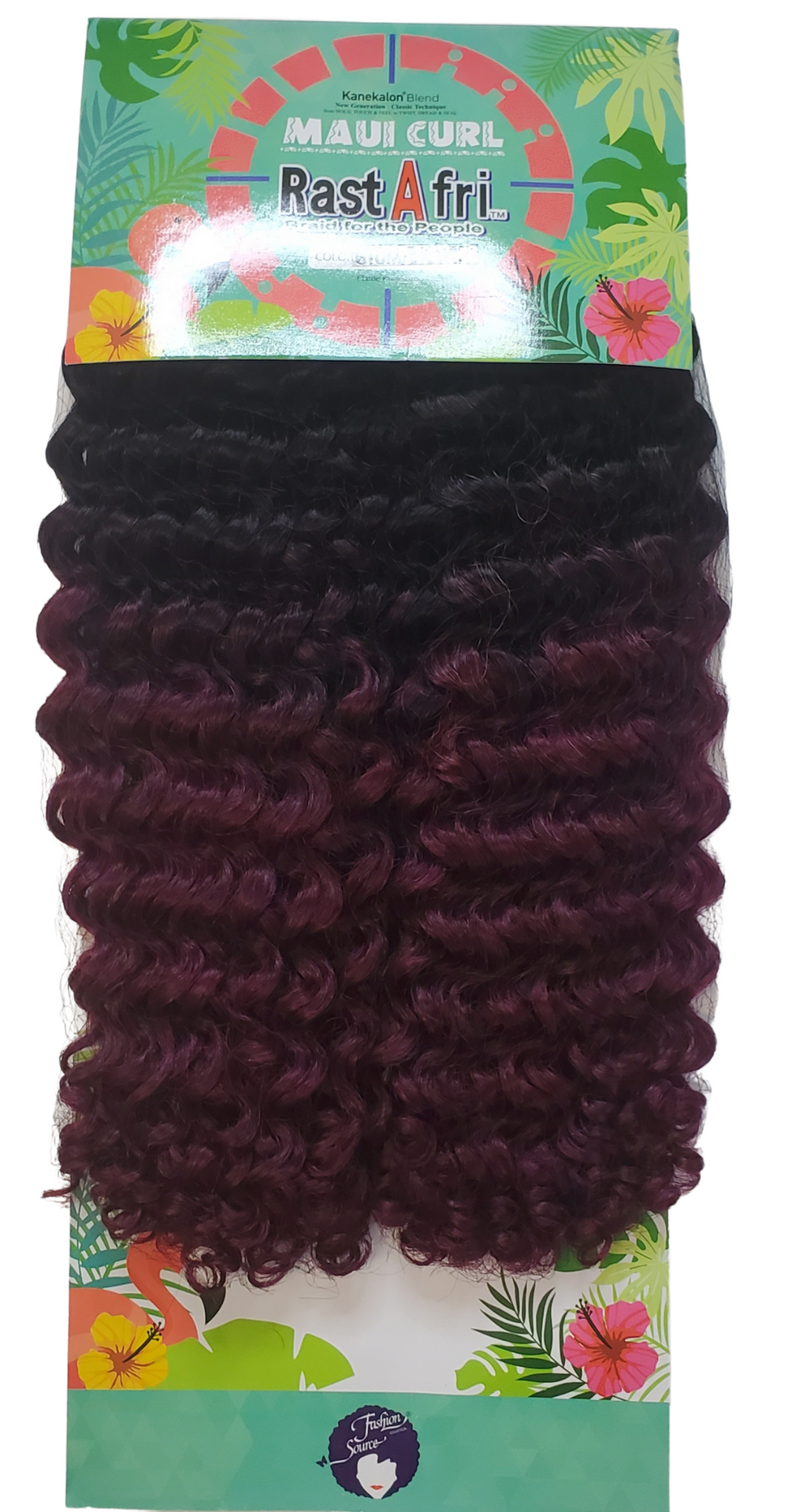 Rastafri Maui Curl Crochet Braids -Black Wine