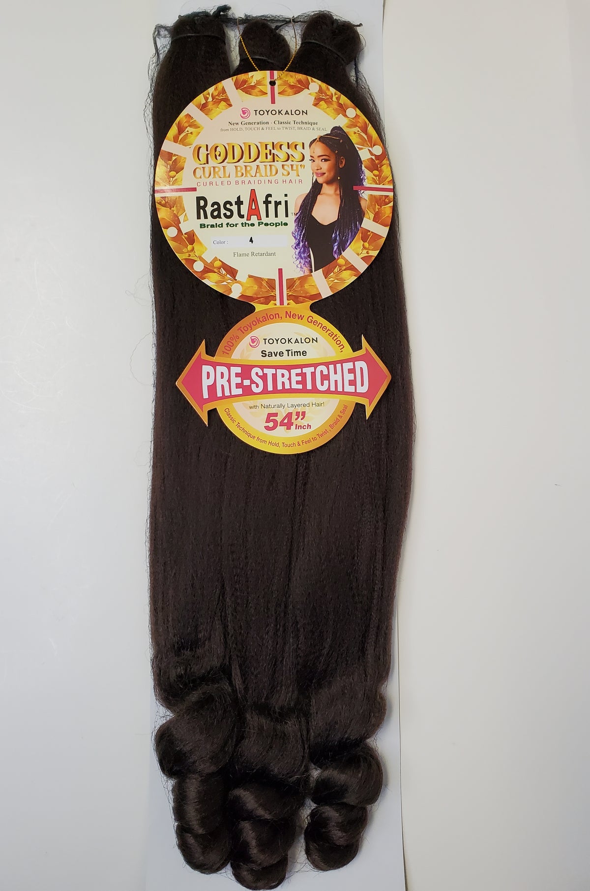 RastAfri Goddess Curl Braid 40 Pre-Stretched Braiding Hair