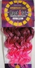 RastAfri Barbados Curl Crochet Braid  Hair 1B/Pink - Elise Beauty Supply