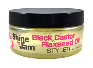 ShineN'Jam Black Castor Flaxseed Oil Styler 8 oz Edge Control