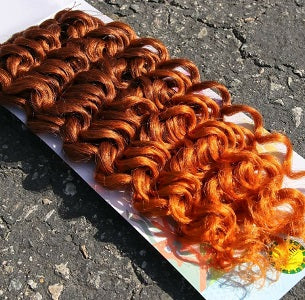 Curly Amber hair Crochet  Hair Fiji Curl Braid