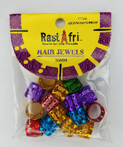 RastAfri Hair Jewel Cuffs 15 pcs - Elise Beauty Supply