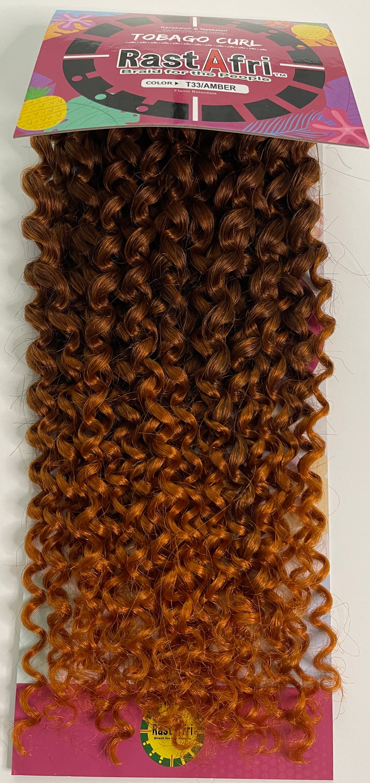 Rastafri Tobago Curl Crochet Braid T33/Amber