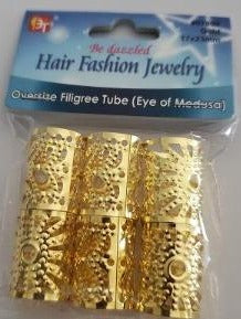  Hair Jewelry filigree tube 23 mm for braids, dreads, twists