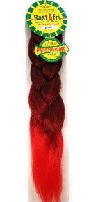 RastAfri Pre-Stretched Freed'm Silky Braid, Sweet Red at I Kick Shins