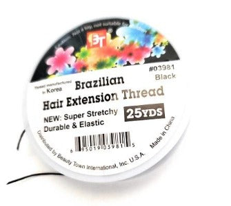 CLEAR Brazilian Knot Hair Extension Ultra Stretchy Elastic Weaving Threads  10M