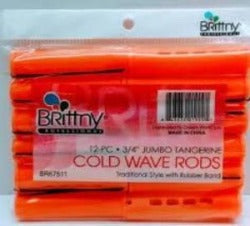 Brittny Jumbo Tangerine Cold Wave Rods - Elise Beauty Supply
