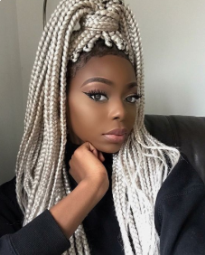 White box braids for black women