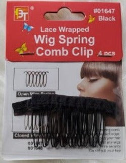 Black wig spring comb clips 